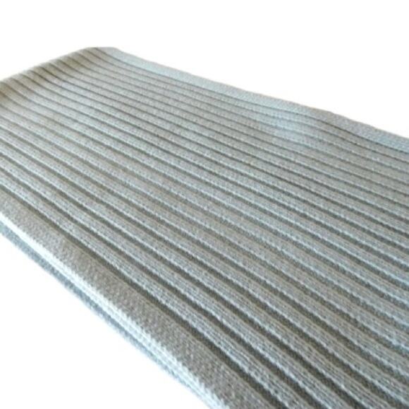 AllSaints Rib Knit Wool Blend Scarf in Light Blue New Retails $79 - Picture 5 of 6